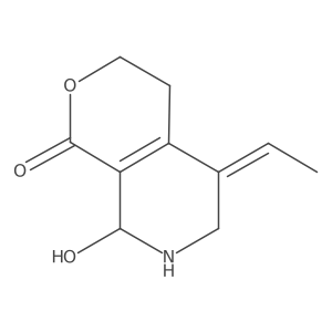 (5Z)-5-ethylidene-8-hydroxy-4,6,7,8-tetrahydro-3H-pyrano[3,4-c]pyridin-1-one结构式