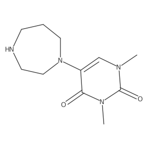 5-(1,4-Diazepan-1-yl)-1,3-dimethyl-1,2,3,4-tetrahydropyrimidine-2,4-dione结构式