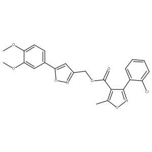 [5-(3,4-Dimethoxyphenyl)-1,2-oxazol-3-yl]methyl 3-(2-chlorophenyl)-5-methyl-1,2-oxazole-4-carboxylate Structure