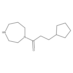 3-Cyclopentyl-1-(1,4-diazepan-1-yl)propan-1-one Structure