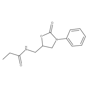 N-((2-oxo-3-phenyloxazolidin-5-yl)methyl)propionamide Structure