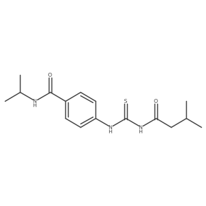 N-(1-Methylethyl)-4-[[[(3-methyl-1-oxobutyl)amino]thioxomethyl]amino]benzamide Structure