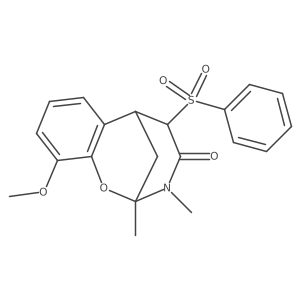 10-methoxy-2,3-dimethyl-5-(phenylsulfonyl)-5,6-dihydro-2H-2,6-methanobenzo[g][1,3]oxazocin-4(3H)-one Structure