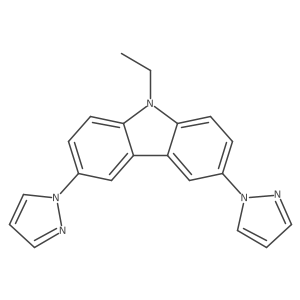 9-Ethyl-3,6-di(1H-pyrazol-1-yl)-9H-carbazole Structure