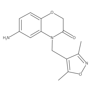 6-Amino-4-((3,5-dimethylisoxazol-4-yl)methyl)-2H-benzo[b][1,4]oxazin-3(4H)-one结构式