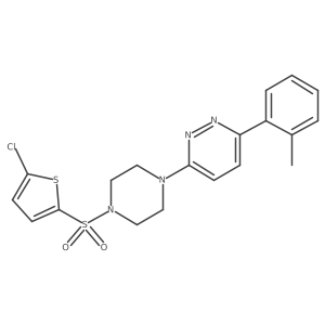 3-(4-((5-Chlorothiophen-2-yl)sulfonyl)piperazin-1-yl)-6-(o-tolyl)pyridazine结构式