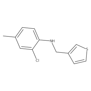 2-chloro-4-methyl-N-(thiophen-3-ylmethyl)aniline结构式