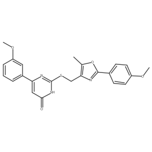 6-(3-Methoxyphenyl)-2-({[2-(4-methoxyphenyl)-5-methyl-1,3-oxazol-4-yl]methyl}sulfanyl)pyrimidin-4-ol Structure