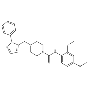 N-(2,4-dimethoxyphenyl)-4-((1-phenyl-1H-tetrazol-5-yl)methyl)piperazine-1-carboxamide Structure