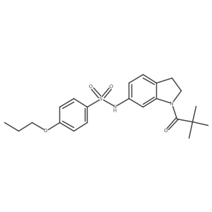 N-(1-pivaloylindolin-6-yl)-4-propoxybenzenesulfonamide Structure