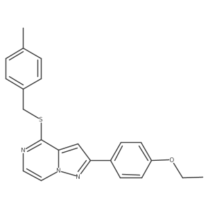 2-(4-Ethoxyphenyl)-4-{[(4-methylphenyl)methyl]sulfanyl}pyrazolo[1,5-A]pyrazine Structure