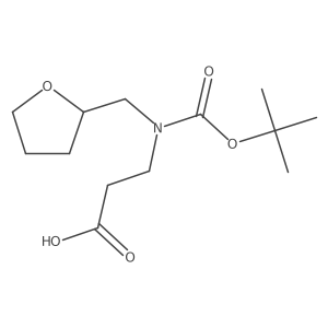 3-{[(t-Butoxy)carbonyl][(oxolan-2-yl)methyl]amino}propanoic acid结构式