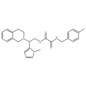 N1-(2-(3,4-dihydroisoquinolin-2(1H)-yl)-2-(1-methyl-1H-pyrrol-2-yl)ethyl)-N2-(4-fluorobenzyl)oxalamide结构式