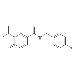 N-(4-fluorobenzyl)-1-isopropyl-6-oxo-1,6-dihydropyridazine-3-carboxamide结构式