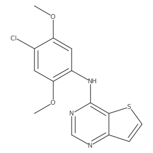 N-(4-chloro-2,5-dimethoxyphenyl)thieno[3,2-d]pyrimidin-4-amine结构式