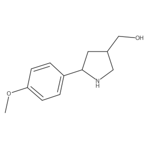 (5-(4-Methoxyphenyl)pyrrolidin-3-yl)methanol Structure