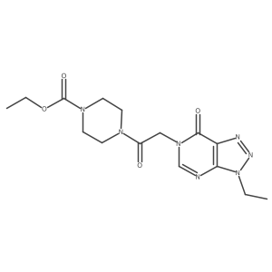 ethyl 4-(2-(3-ethyl-7-oxo-3H-[1,2,3]triazolo[4,5-d]pyrimidin-6(7H)-yl)acetyl)piperazine-1-carboxylate Structure