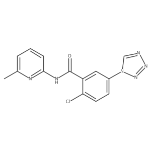 2-chloro-N~1~-(6-methyl-2-pyridyl)-5-(1H-1,2,3,4-tetraazol-1-yl)benzamide Structure