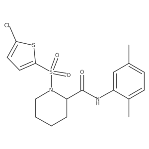 1-((5-chlorothiophen-2-yl)sulfonyl)-N-(2,5-dimethylphenyl)piperidine-2-carboxamide Structure