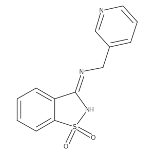 3-{[(Pyridin-3-yl)methyl]amino}-1lambda6,2-benzothiazole-1,1-dione Structure