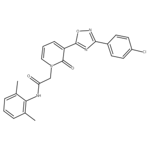 2-(3-(3-(4-chlorophenyl)-1,2,4-oxadiazol-5-yl)-2-oxopyridin-1(2H)-yl)-N-(2,6-dimethylphenyl)acetamide Structure