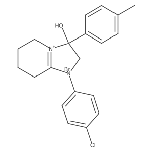 1-(4-Chlorophenyl)-3-hydroxy-3-(p-tolyl)-2,3,5,6,7,8-hexahydroimidazo[1,2-a]pyridin-1-ium bromide结构式