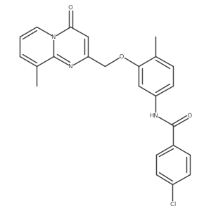 4-Chloro-N-[4-methyl-3-({9-methyl-4-oxo-4H-pyrido[1,2-A]pyrimidin-2-YL}methoxy)phenyl]benzamide Structure