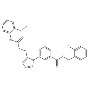 N-(2-fluorobenzyl)-3-(2-((2-((2-methoxyphenyl)amino)-2-oxoethyl)thio)-1H-imidazol-1-yl)benzamide Structure