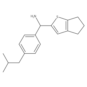 5,6-dihydro-4H-cyclopenta[b]thiophen-2-yl-[4-(2-methylpropyl)phenyl]methanamine Structure