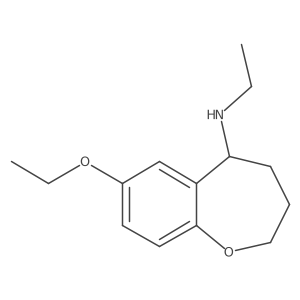 7-ethoxy-N-ethyl-2,3,4,5-tetrahydro-1-benzoxepin-5-amine结构式