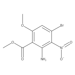 Methyl 2-amino-4-bromo-6-(methyloxy)-3-nitrobenzoate Structure