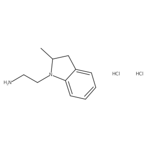 2-(2-methyl-2,3-dihydro-1H-indol-1-yl)ethanamine dihydrochloride结构式