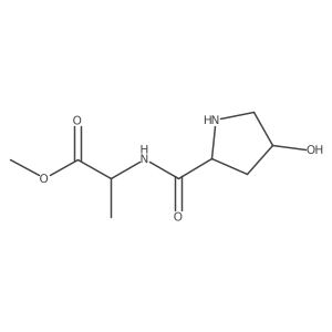 methyl (2S)-2-{[(2S,4R)-4-hydroxypyrrolidin-2-yl]formamido}propanoate结构式