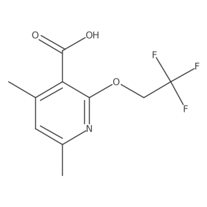 4,6-Dimethyl-2-(2,2,2-trifluoroethoxy)nicotinic acid Structure