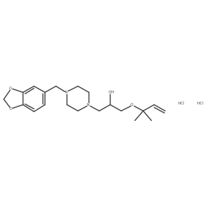 1-(4-(Benzo[d][1,3]dioxol-5-ylmethyl)piperazin-1-yl)-3-((2-methylbut-3-en-2-yl)oxy)propan-2-ol dihydrochloride结构式