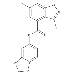 N-(1,3-benzodioxol-5-yl)-3,6-dimethyl[1,2]oxazolo[5,4-b]pyridine-4-carboxamide Structure
