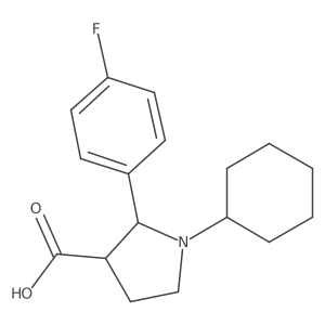1-Cyclohexyl-2-(4-fluorophenyl)pyrrolidine-3-carboxylic acid Structure