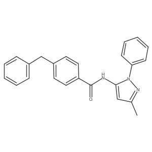 4-benzyl-N-(3-methyl-1-phenyl-1H-pyrazol-5-yl)benzamide Structure