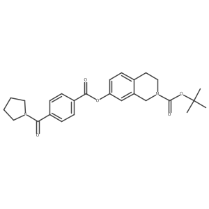 tert-butyl 7-{[4-(pyrrolidin-1-ylcarbonyl)benzoyl]oxy}-3,4-dihydroisoquinoline-2(1H)-carboxylate Structure