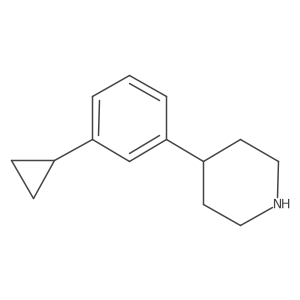 4-(3-Cyclopropylphenyl)piperidine结构式