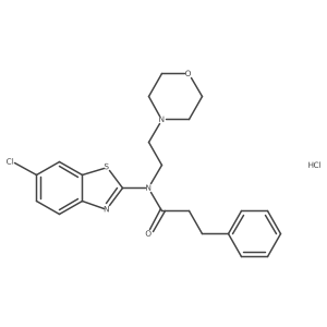N-(6-chlorobenzo[d]thiazol-2-yl)-N-(2-morpholinoethyl)-3-phenylpropanamide hydrochloride Structure