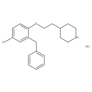 4-[2-(2-Benzyl-4-chlorophenoxy)ethyl]piperidine hydrochloride Structure