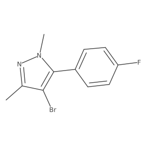 4-Bromo-5-(4-fluorophenyl)-1,3-dimethyl-1H-pyrazole Structure