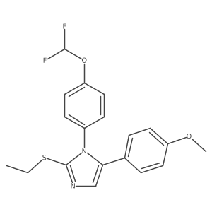 1-(4-(difluoromethoxy)phenyl)-2-(ethylthio)-5-(4-methoxyphenyl)-1H-imidazole Structure