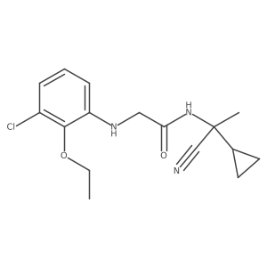 2-[(3-chloro-2-ethoxyphenyl)amino]-N-(1-cyano-1-cyclopropylethyl)acetamide Structure