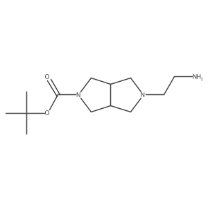 tert-butyl 5-(2-aminoethyl)hexahydropyrrolo[3,4-c]pyrrole-2(1H)-carboxylate结构式