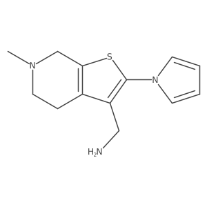 {[6-Methyl-2-(1H-pyrrol-1-yl)-4,5,6,7-tetrahydrothieno[2,3-c]pyridin-3-yl]methyl}amine结构式