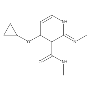 4-Cyclopropoxy-N-methyl-2-(methylamino)-3,4-dihydropyridine-3-carboxamide结构式