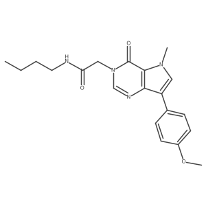 N-butyl-2-(7-(4-methoxyphenyl)-5-methyl-4-oxo-4,5-dihydro-3H-pyrrolo[3,2-d]pyrimidin-3-yl)acetamide结构式