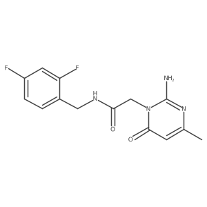 2-(2-amino-4-methyl-6-oxopyrimidin-1(6H)-yl)-N-(2,4-difluorobenzyl)acetamide Structure